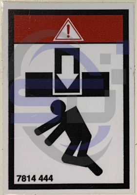 Haulotte Crush Danger decal, P/N 7814444 - Safety Decals Ltd