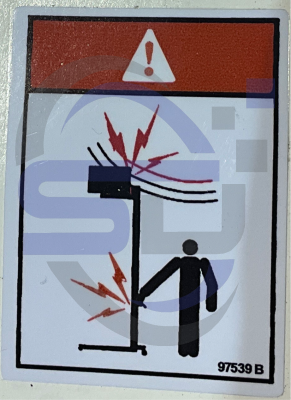 Haulotte Electrical Hazard decal, P/N 97539 - Safety Decals Ltd
