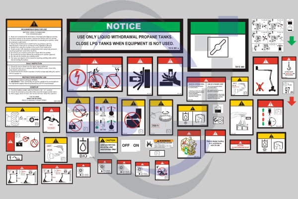 Haulotte HA120PX Safety Decal, Decal Kit - Safety Decals Ltd