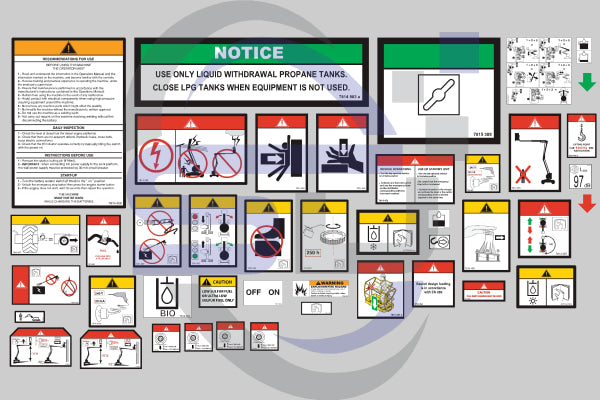 Haulotte HA16SPX Safety Decal, Decal Kit - Safety Decals Ltd