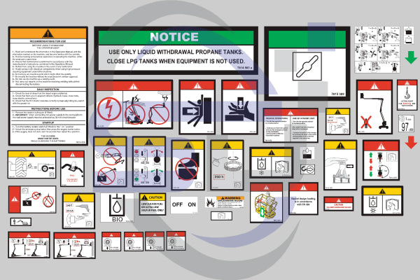 Haulotte Ha16X Safety Decal Sticker Kit