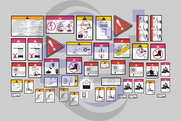 Haulotte Optimum 6 Safety Decal Sticker Kit