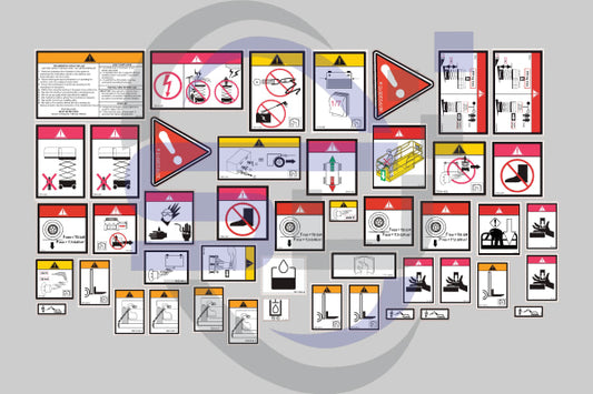 Haulotte Optimum 8 Safety Decal Sticker Kit