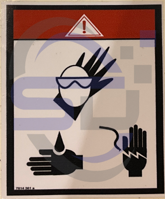 Haulotte Protective Equipment Warning decal, P/N 7814361 - Safety Decals Ltd