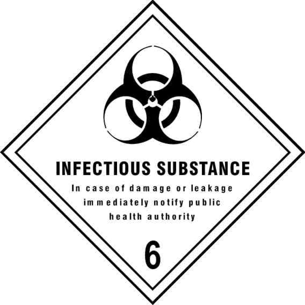 Hazardous substance diamond 2241- IMDG infectious substance class 6 - Safety Decals Ltd