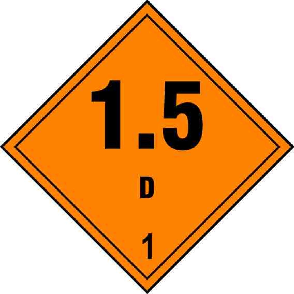 Hazardous substance diamond 2251- D Class 1 1.5 - Safety Decals Ltd