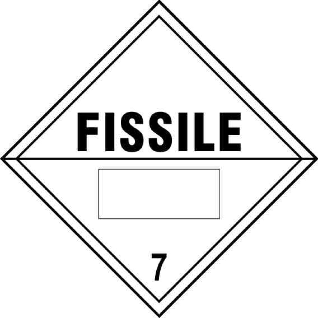 Hazardous substance diamond 2253- Fissile class 7 - Safety Decals Ltd