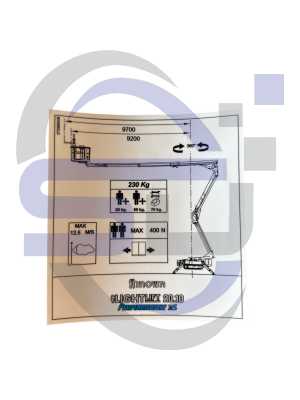 Hinowa,Single Decal, 07299900B - Safety Decals Ltd