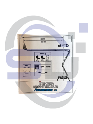 Hinowa,Single Decal, 07638000A - Safety Decals Ltd