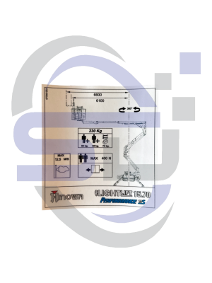 Hinowa,Single Decal, 07799100A - Safety Decals Ltd