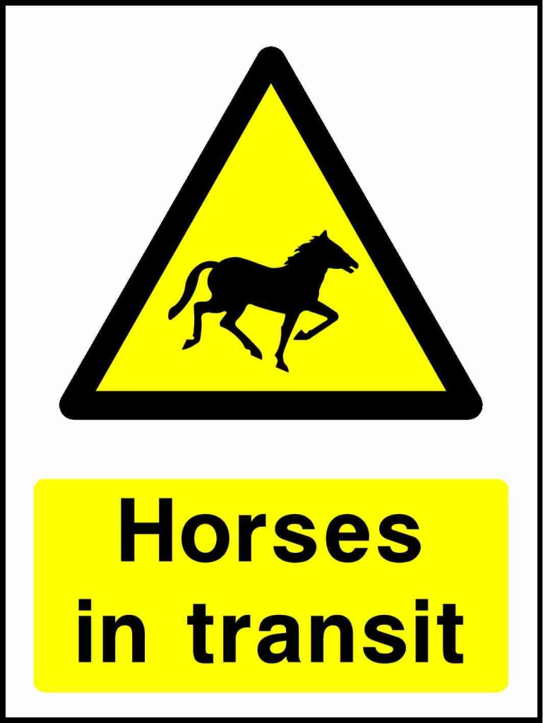 Horses in transit - Safety Decals Ltd