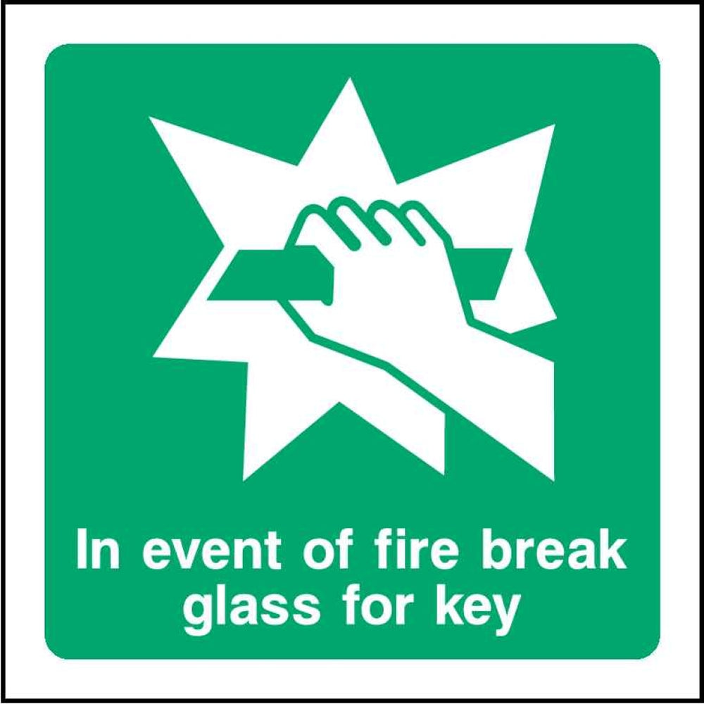 In event of fire break glass for key