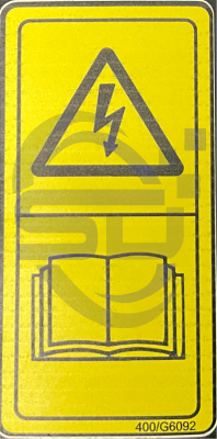 JCB Open Flame Warning decal, P/N 400/G6092 - Safety Decals Ltd