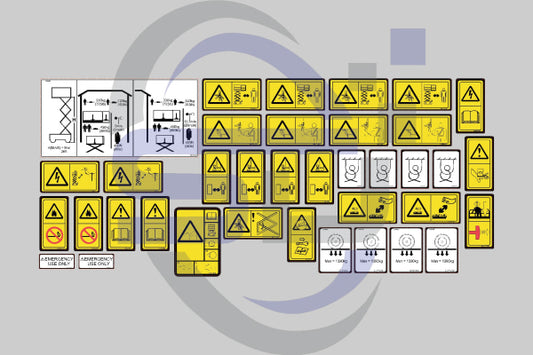 Jcb S2646E Safety Decal Sticker Kit