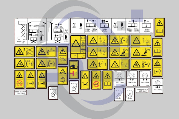 JCB S3246E Safety Decal, Decal Kit - Safety Decals Ltd