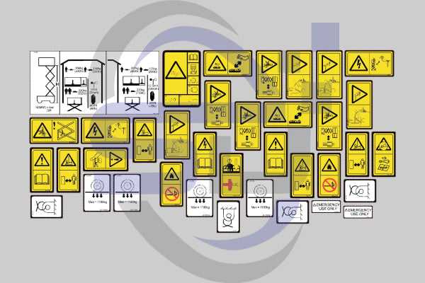 JCB S4046E Safety Decal, Decal Kit - Safety Decals Ltd
