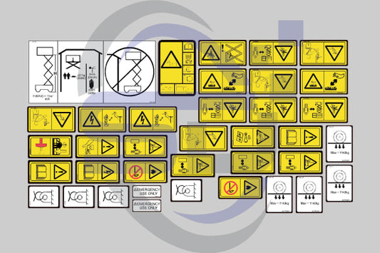 Jcb S4550E Safety Decal Sticker Kit