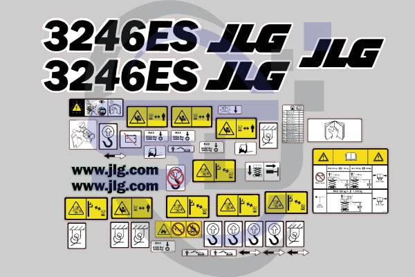 JLG 3246ES Safety Decal Kit, Sticker Kit - Safety Decals Ltd