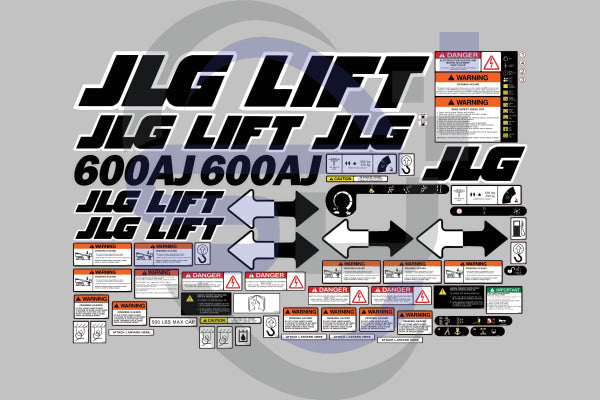 JLG 600AJ Safety Decal Kit, Sticker Kit - Safety Decals Ltd