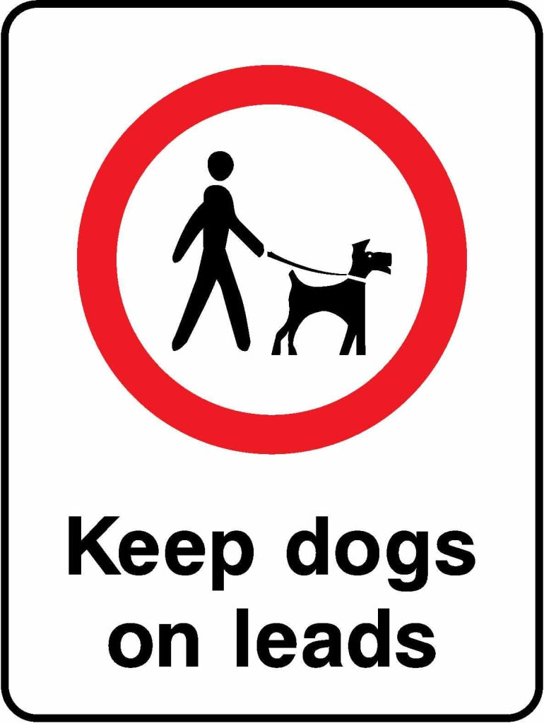 Keep dogs on leads - Safety Decals Ltd