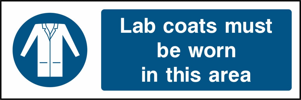 Lab coats must be worn in this area - Safety Decals Ltd