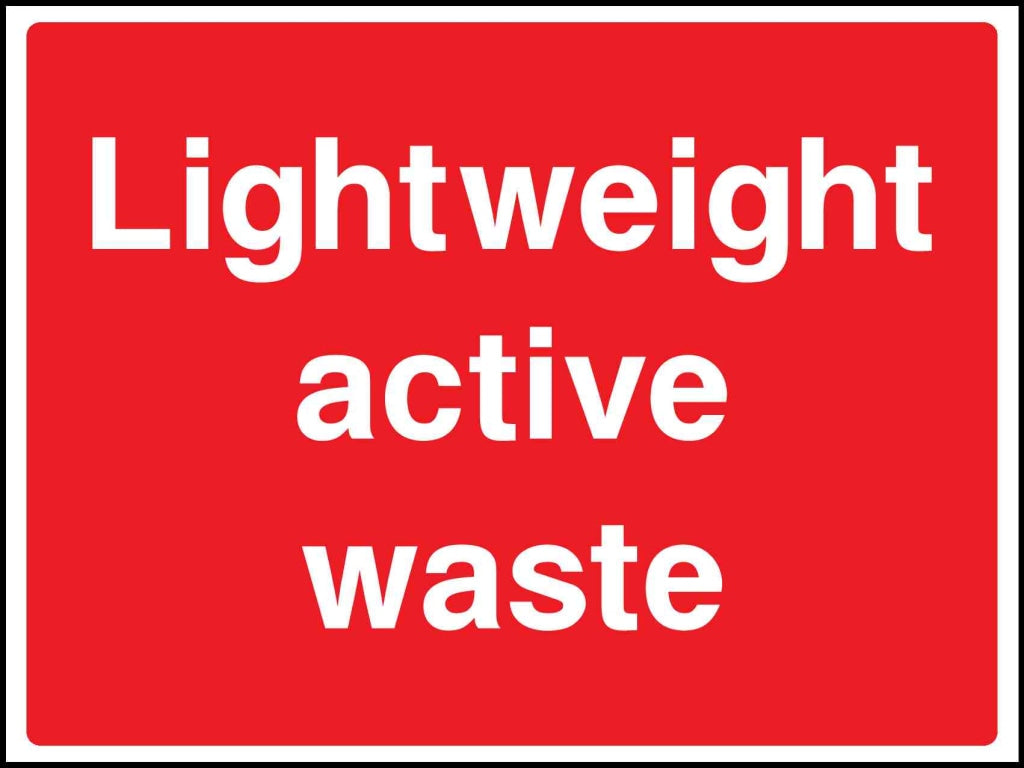lightweight active waste - Safety Decals Ltd