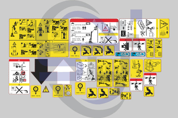 Manitou 100Vjr Full Safety Decal Sticker Kit