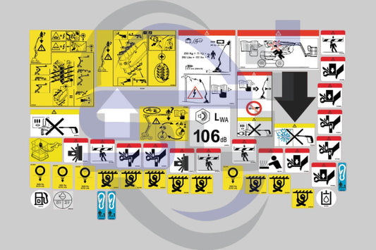 Manitou 160Atj Full Safety Decal Sticker Kit 2010 Onwards
