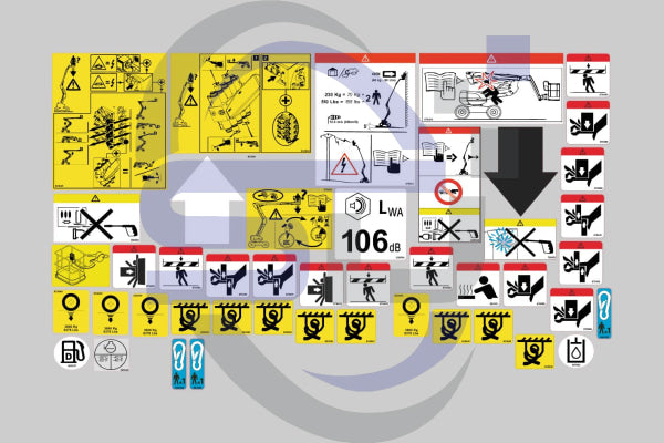 Manitou 160ATJ Full Safety Decal Kit 2010 Onwards - Safety Decals Ltd