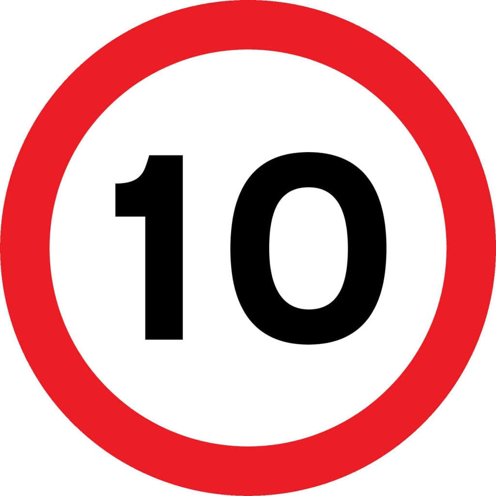 Maximum speed 10 mph - Safety Decals Ltd