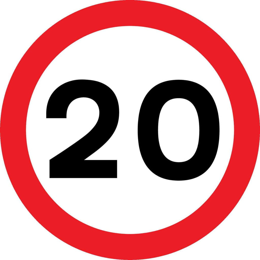 Maximum speed 20 mph - Safety Decals Ltd
