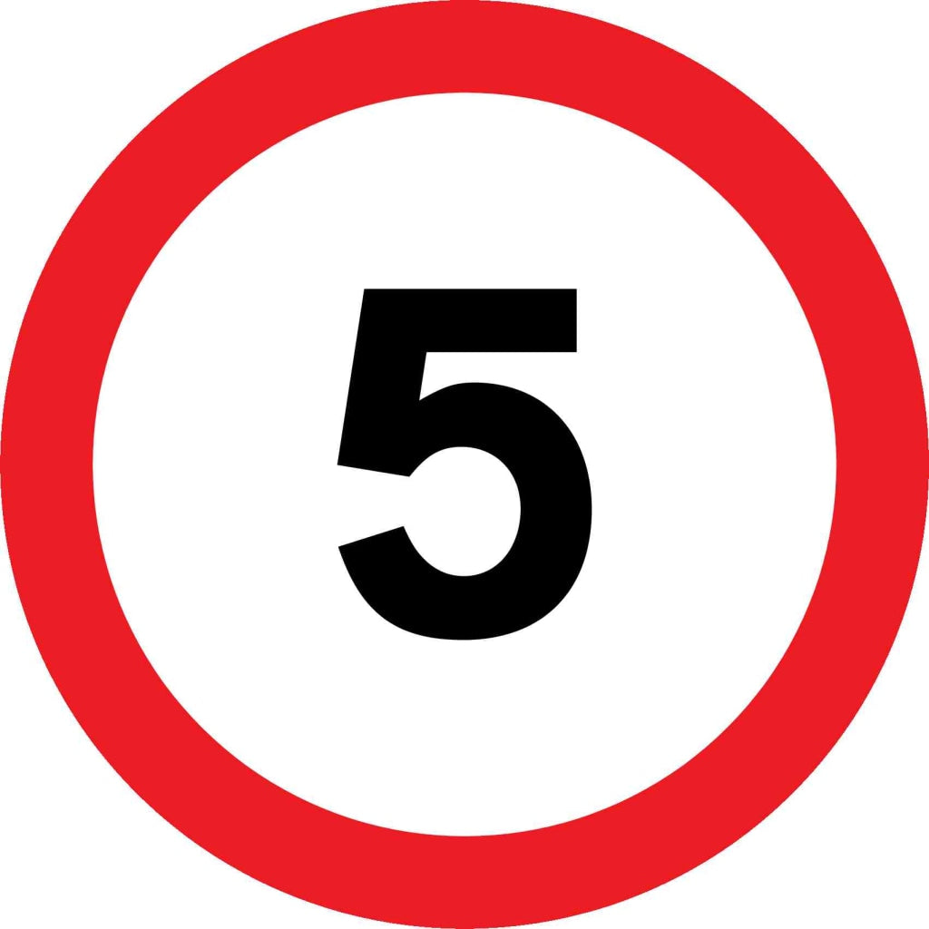 Maximum speed 5 mph - Safety Decals Ltd