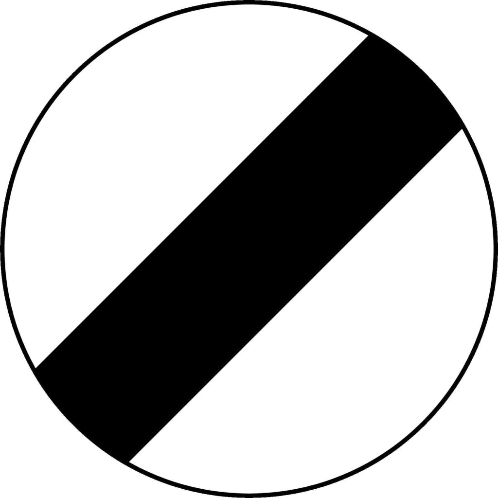 national speed limit applies - Safety Decals Ltd