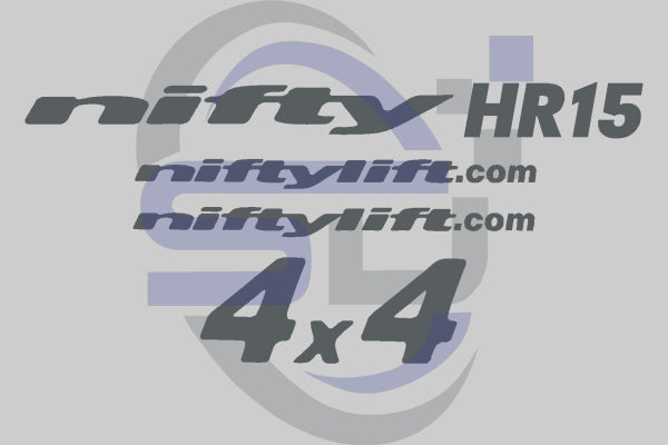 Niftylift HR15 Cosmetic Decal, Decal Kit - Safety Decals Ltd