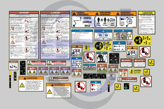 Niftylift Sd170 Safety Decal Sticker Kit