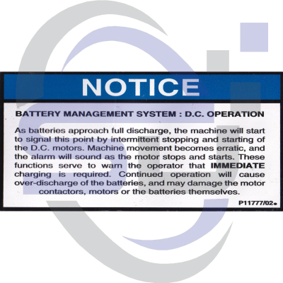 NiftyLift Single Decal P11777/02 - Safety Decals Ltd