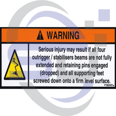 NiftyLift Single Decal P18634/01 - Safety Decals Ltd