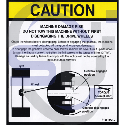 NiftyLift Single Decal P18811/01 - Safety Decals Ltd
