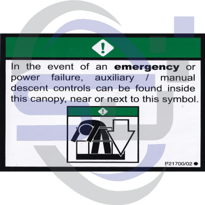 NiftyLift Single Decal P21700/02 - Safety Decals Ltd