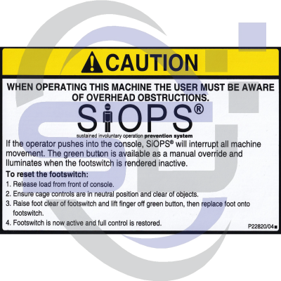 NiftyLift Single Decal P22820/04 - Safety Decals Ltd