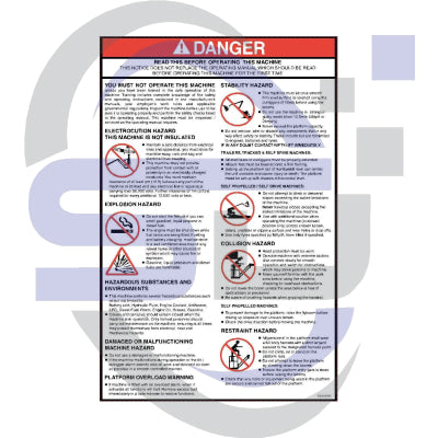 NiftyLift Single Decal P24900 - Safety Decals Ltd