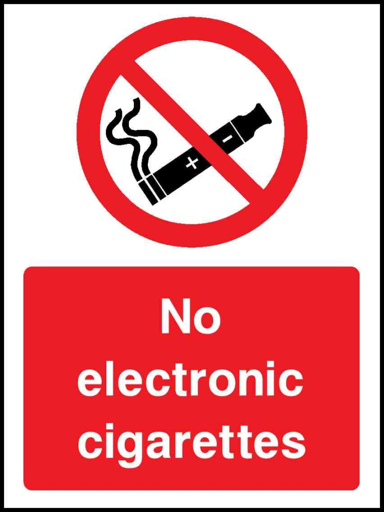 No electronic cigarettes - Safety Decals Ltd