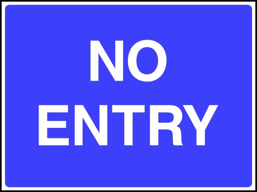 No Entry - Safety Decals Ltd