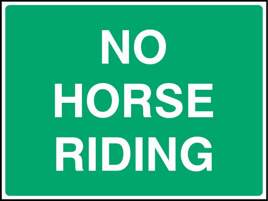 No Horse Riding