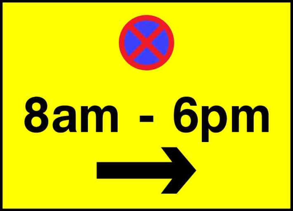 No Parking 8am - 6pm - Safety Decals Ltd