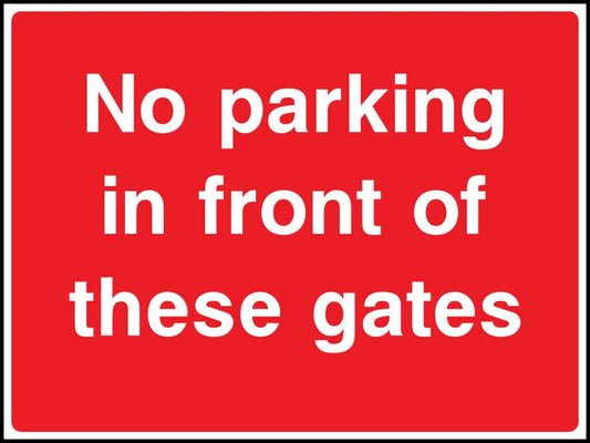 No Parking In Front Of These Gates