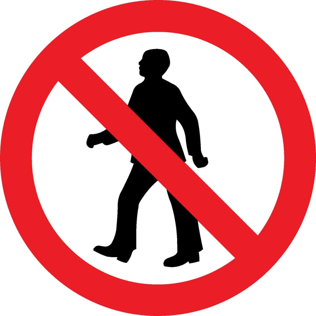 no pedestrians - Safety Decals Ltd