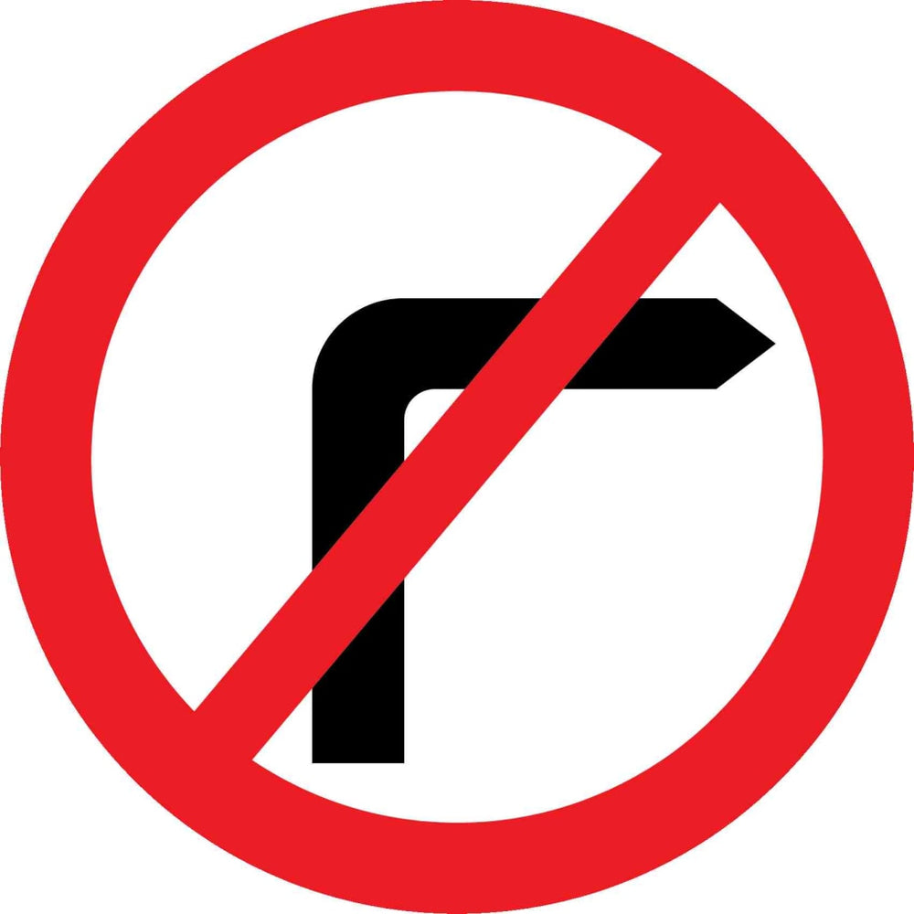 no right turn