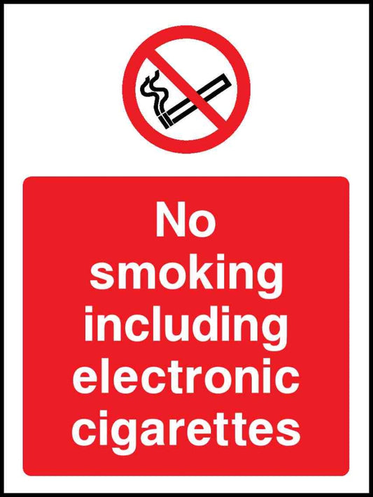 No Smoking Including E-Cigarettes