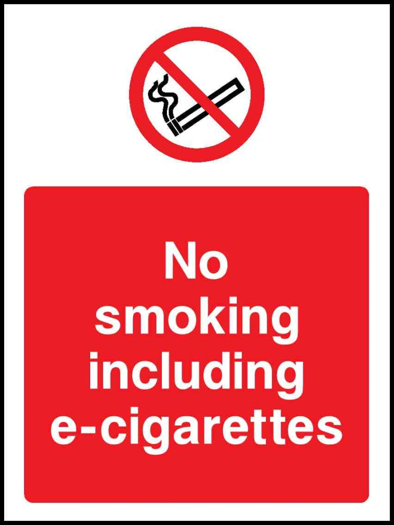 No Smoking Including E-Cigarettes